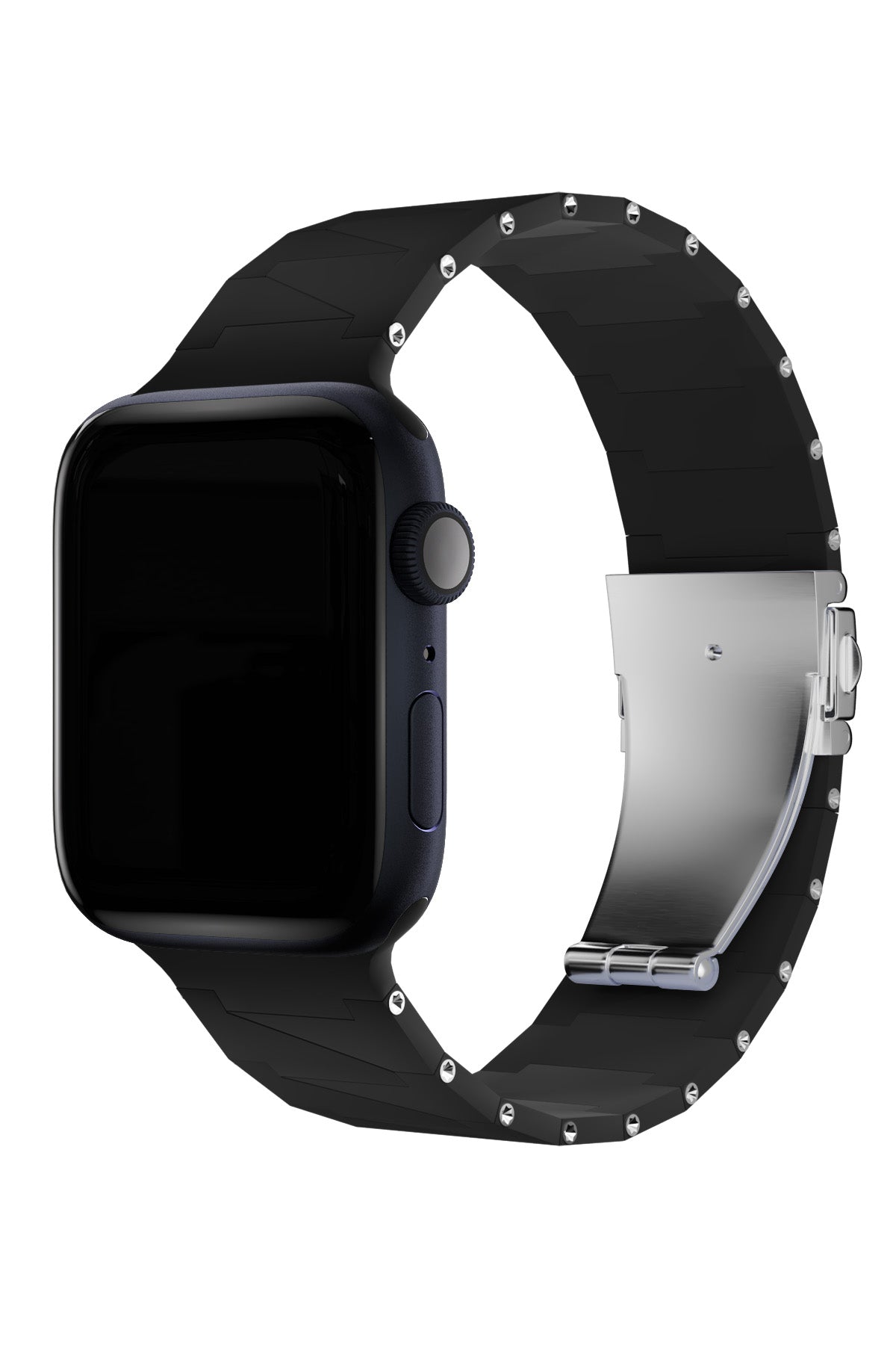 Apple Watch Compatible Cross Loop Silicone Band Blackstone 