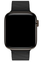 Apple Watch Compatible Cross Loop Silicone Band Blackstone 