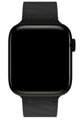 Apple Watch Compatible Cross Loop Silicone Band Blackstone 