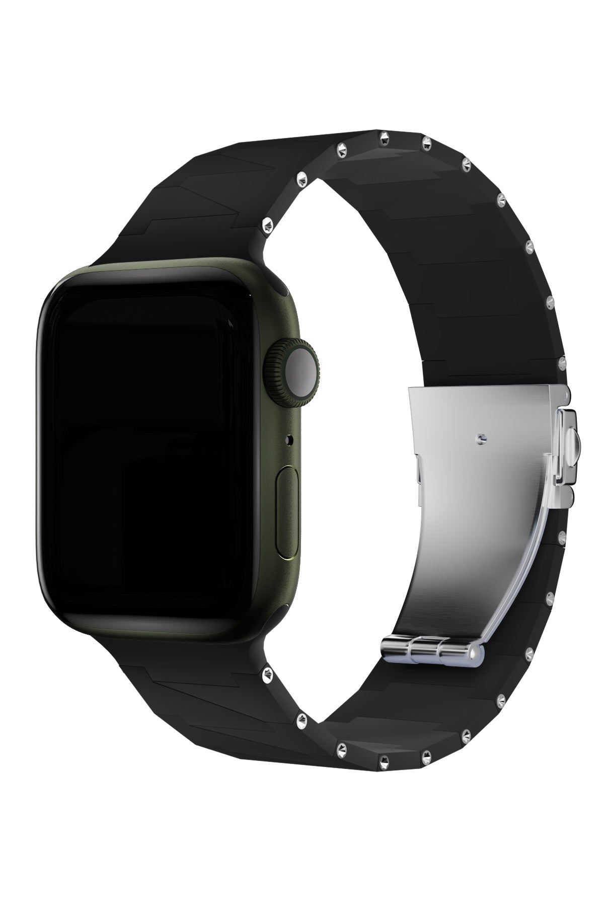 Apple Watch Uyumlu Cross Loop Silikon Kordon Blackstone  bikordon