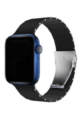 Apple Watch Compatible Cross Loop Silicone Band Blackstone 