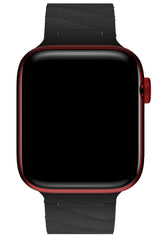 Apple Watch Compatible Cross Loop Silicone Band Blackstone 