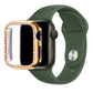 Apple Watch Uyumlu Bumper Taşlı Parlak Kasa Bronze