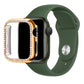 Apple Watch Uyumlu Bumper Taşlı Parlak Kasa Bronze  bikordon