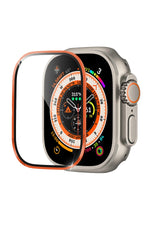 Apple Watch Ultra Uyumlu Metal Çerçeveli Ekran Koruyucu Butternut 49mm bikordon