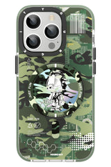 Youngkit Kamuflaj iPhone 14 Pro Magsafe Yeşil Kılıf