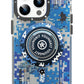 Youngkit Camouflage iPhone 14 Pro Magsafe Blue Case 