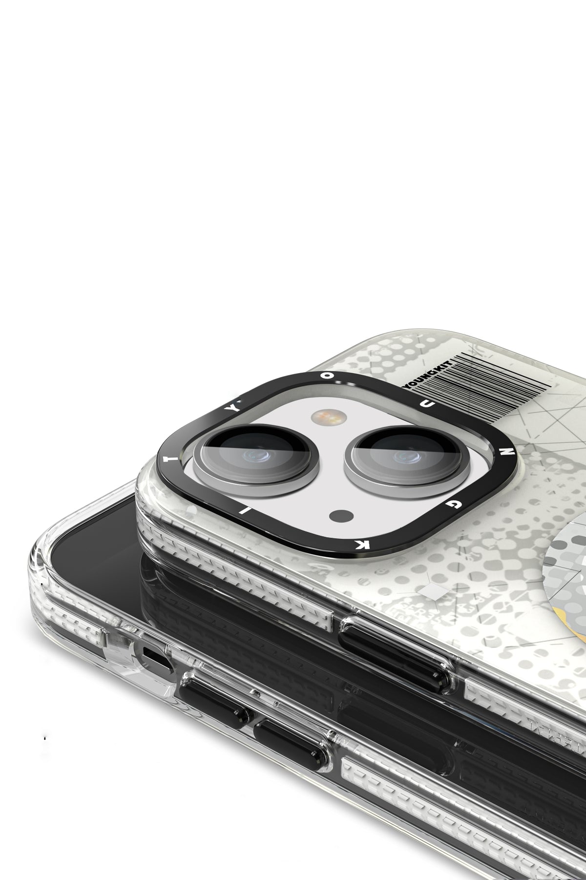 Youngkit Kamuflaj iPhone 14 Plus Magsafe Beyaz Kılıf  Youngkit