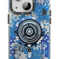 Youngkit Camouflage iPhone 14 Plus Magsafe Blue Case 