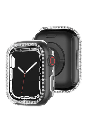 Apple Watch Uyumlu Bumper Taşlı Parlak Kasa Clearity  bikordon