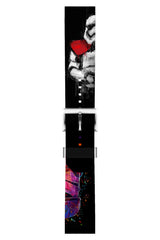 Apple Watch Uyumlu UV Baskılı Silikon Kordon Dark