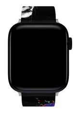 Apple Watch Uyumlu UV Baskılı Silikon Kordon Dark