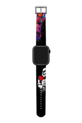 Apple Watch Uyumlu UV Baskılı Silikon Kordon Dark