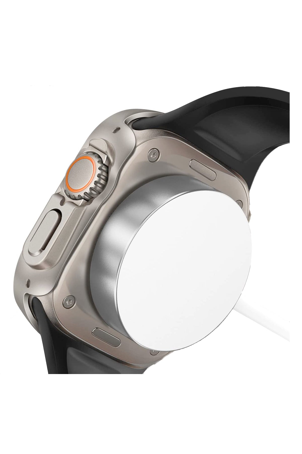 Apple Watch Ultra Uyumlu Ekran Koruyucu Kasa Starlight  bikordon