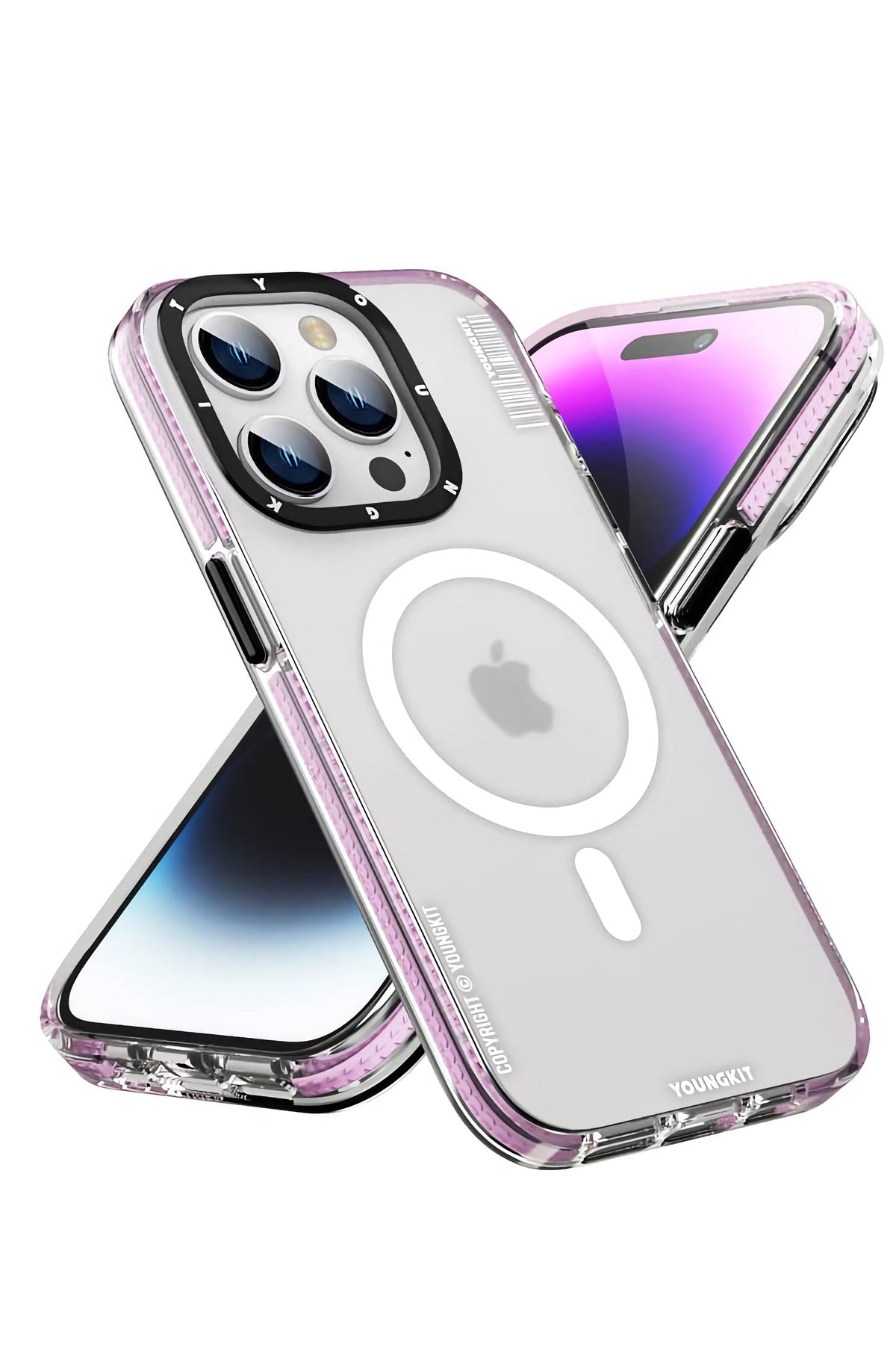 Youngkit Exquisite iPhone 14 Pro Magsafe Pembe Kılıf  Youngkit