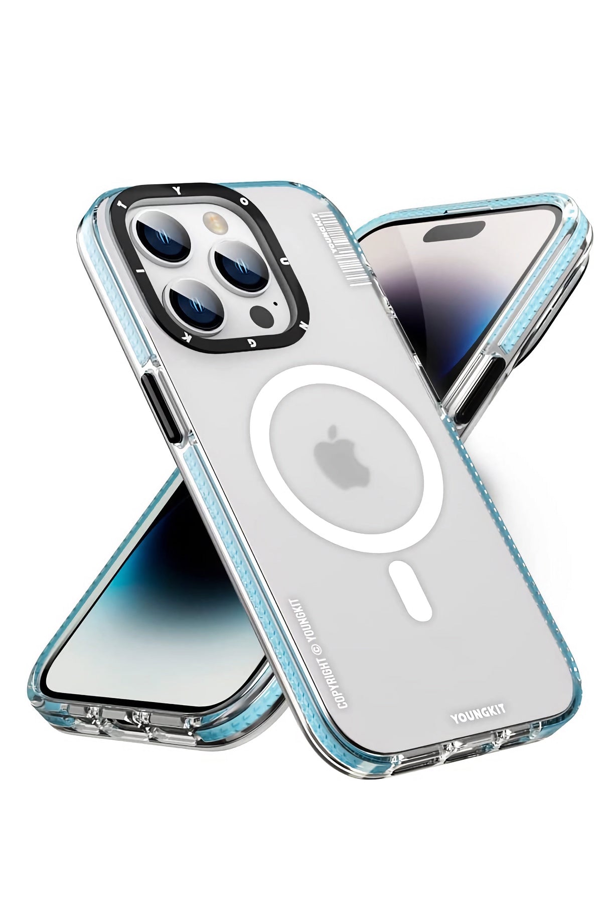 Youngkit Exquisite iPhone 14 Pro Magsafe Mavi Kılıf  Youngkit