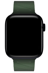 Apple Watch Uyumlu Cross Loop Silikon Kordon Forest