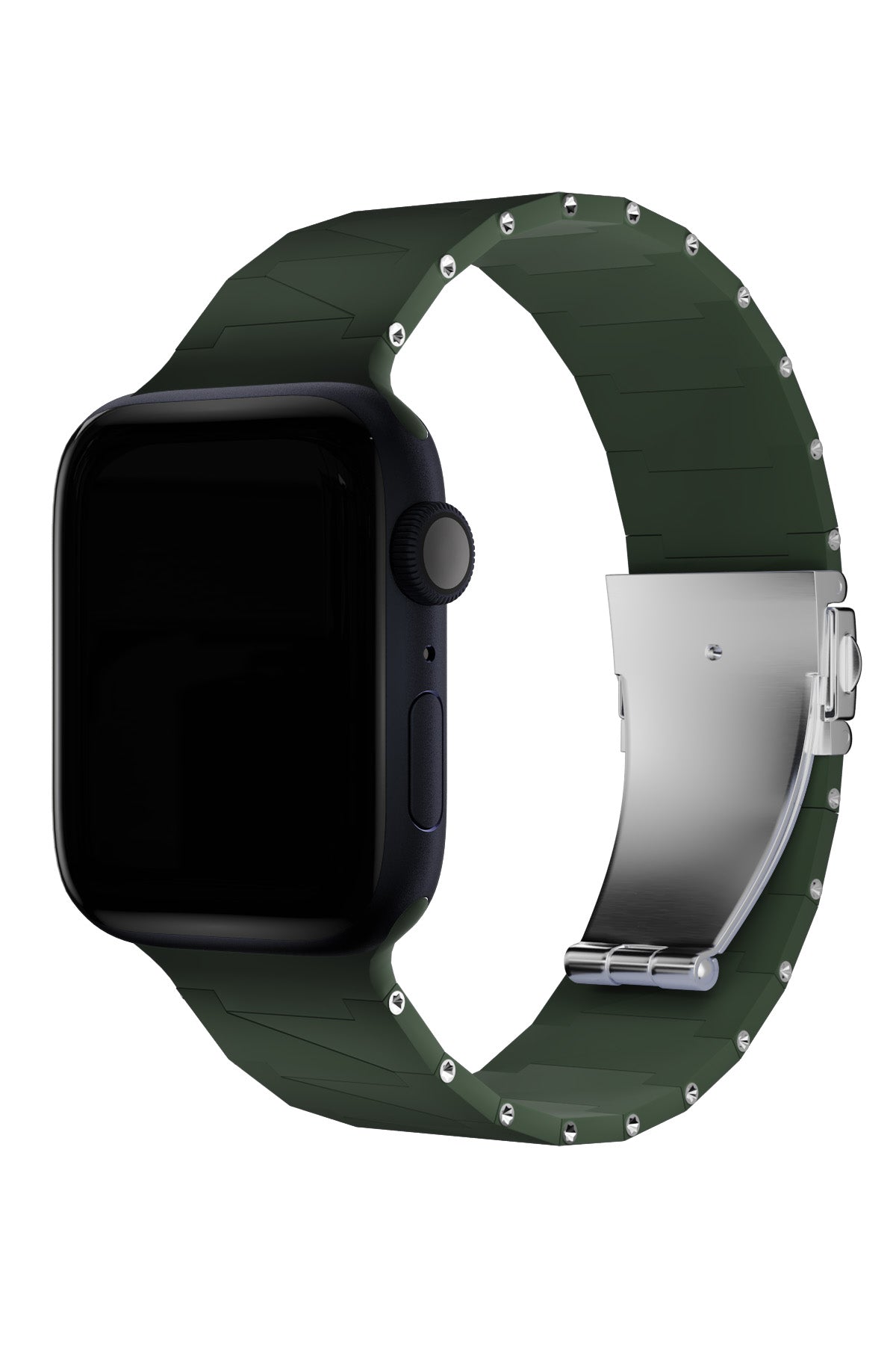 Apple Watch Uyumlu Cross Loop Silikon Kordon Forest