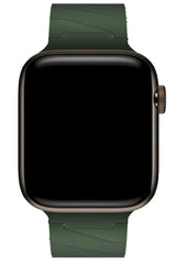 Apple Watch Uyumlu Cross Loop Silikon Kordon Forest