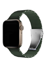 Apple Watch Uyumlu Cross Loop Silikon Kordon Forest