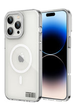 Youngkit Glaze iPhone 14 Pro Max Şeffaf Kılıf Gümüş Kamera Çerçeveli  Youngkit