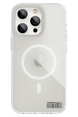 Youngkit Glaze iPhone 14 Pro Max Şeffaf Kılıf Gümüş Kamera Çerçeveli