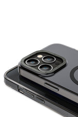 Youngkit Glaze iPhone 14 Pro Max Şeffaf Kılıf Siyah Kamera Çerçeveli