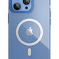 Youngkit Glaze iPhone 14 Pro Şeffaf Kılıf Mavi Kamera Çerçeveli