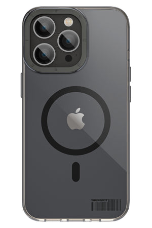 Youngkit Glaze iPhone 14 Pro Şeffaf Kılıf Siyah Kamera Çerçeveli  Youngkit