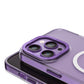Youngkit Glaze iPhone 14 Pro Şeffaf Kılıf Derin Mor Kamera Çerçeveli