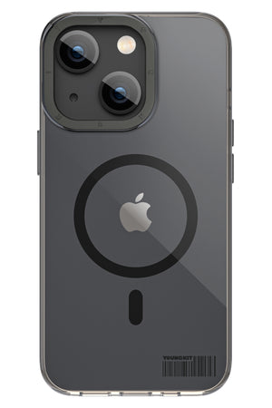 Youngkit Glaze iPhone 14 Plus Şeffaf Kılıf Siyah Kamera Çerçeveli  Youngkit