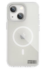 Youngkit Glaze iPhone 14 Şeffaf Kılıf Gümüş Kamera Çerçeveli