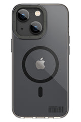 Youngkit Glaze iPhone 14 Şeffaf Kılıf Siyah Kamera Çerçeveli