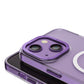 Youngkit Glaze iPhone 14 Transparent Case with Deep Purple Camera Frame 