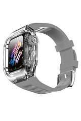 Apple Watch Uyumlu Armor Loop Şeffaf Kasa Koruyucu Graygate Silikon Kordon
