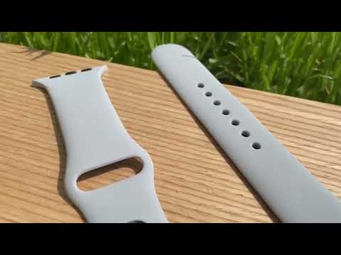 Apple Watch Uyumlu Silikon Spor Kordon Taupe Gri bikordon