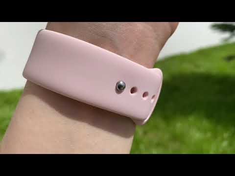 Apple Watch Uyumlu Silikon Spor Kordon Kum Pembe bikordon