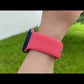 Apple Watch Uyumlu Silikon Spor Kordon Nar Çiçeği bikordon