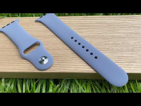 Apple Watch Uyumlu Silikon Spor Kordon Lavanta Gri bikordon