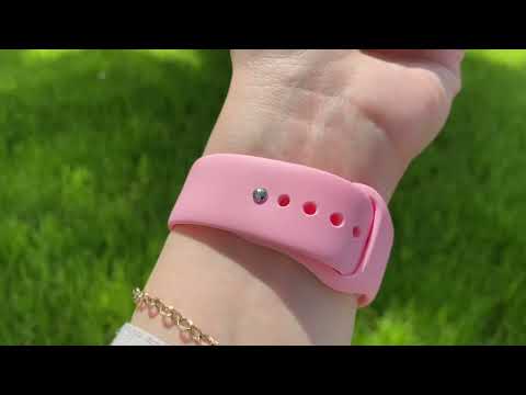Apple Watch Uyumlu Silikon Spor Kordon Pudra Pembe bikordon