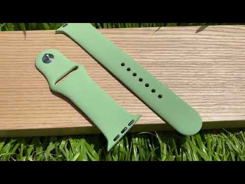 Apple Watch Uyumlu Silikon Spor Kordon Yosun Yeşil bikordon