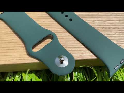 Apple Watch Uyumlu Silikon Spor Kordon Koyu Yeşil bikordon