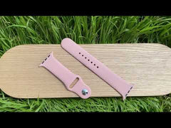Apple Watch Uyumlu Silikon Spor Kordon Karanfil Pembe