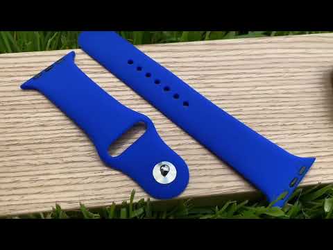 Apple Watch Uyumlu Silikon Spor Kordon Koyu Mavi bikordon