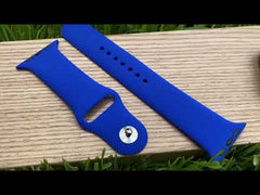 Apple Watch Uyumlu Silikon Spor Kordon Koyu Mavi