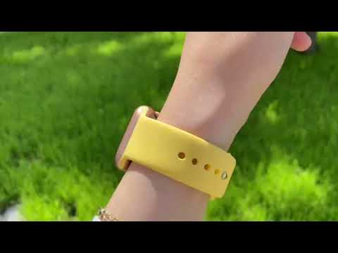 Apple Watch Uyumlu Silikon Spor Kordon Pastel Sarı bikordon