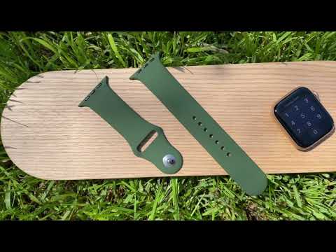 Apple Watch Uyumlu Silikon Spor Kordon Haki bikordon