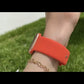 Apple Watch Uyumlu Silikon Spor Kordon Turuncu bikordon