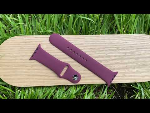 Apple Watch Uyumlu Silikon Spor Kordon Mürdüm bikordon