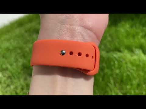 Apple Watch Uyumlu Silikon Spor Kordon Pastel Turuncu bikordon